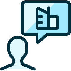 Real Estate Message Person Building Icon from Ultimate Duotone Set