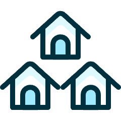 Real Estate Neighbourhood Icon from Ultimate Duotone Set