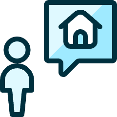 Real Estate Person Search House 1 Icon from Ultimate Duotone Set