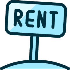 Real Estate Sign Rent 1 Icon from Ultimate Duotone Set