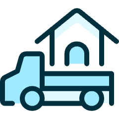 Real Estate Truck House Icon from Ultimate Duotone Set