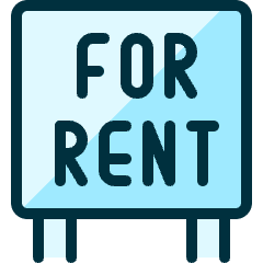 Real Estate Sign For Rent Icon from Ultimate Duotone Set