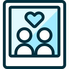 Couple Polaroid Image Icon from Ultimate Duotone Set