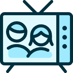 Couple Tv Icon from Ultimate Duotone Set