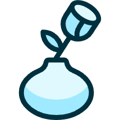 Dating Rose Vase Icon from Ultimate Duotone Set