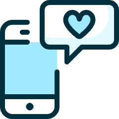 Dating Smartphone Chat Icon from Ultimate Duotone Set