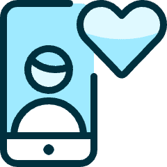 Dating Smartphone Man Icon from Ultimate Duotone Set