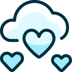 Love Cloud Icon from Ultimate Duotone Set