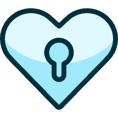 Love Heart Keyhole Icon from Ultimate Duotone Set