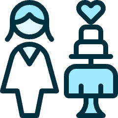 Wedding Bride Cake Icon from Ultimate Duotone Set