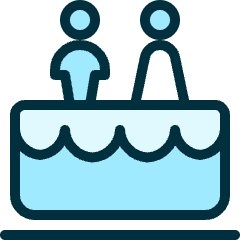 Wedding Cake Couple Icon from Ultimate Duotone Set