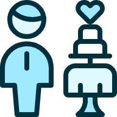 Wedding Groom Cake Icon from Ultimate Duotone Set