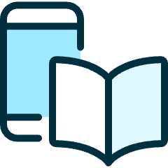 E Learning Book Smartphone Icon from Ultimate Duotone Set