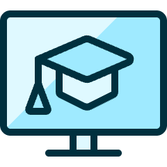 E Learning Monitor Icon from Ultimate Duotone Set