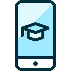E Learning Smartphone Icon from Ultimate Duotone Set