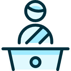 Election Politician Podium Man Icon from Ultimate Duotone Set