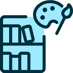 Library Art Icon from Ultimate Duotone Set