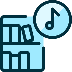 Library Music Icon from Ultimate Duotone Set