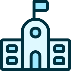 School Building Icon from Ultimate Duotone Set