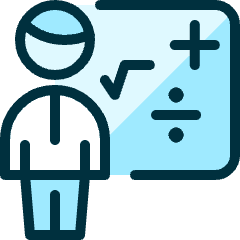 School Teacher Maths Icon from Ultimate Duotone Set