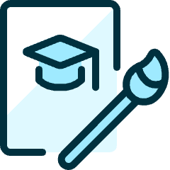 School Test Art 1 Icon from Ultimate Duotone Set