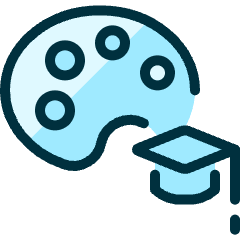 School Test Art Icon from Ultimate Duotone Set