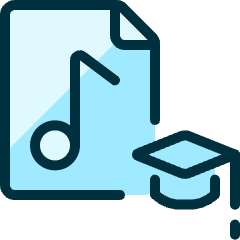School Test Musical Icon from Ultimate Duotone Set