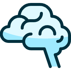 Study Brain 1 Icon from Ultimate Duotone Set