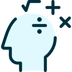 Study Maths Brain Icon from Ultimate Duotone Set