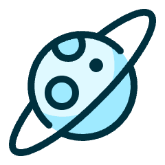 Astronomy Planet Ring Icon from Ultimate Duotone Set