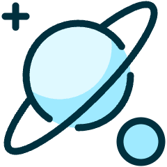 Astronomy Planet Ring Star Icon from Ultimate Duotone Set