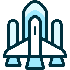 Space Rocket 2 Icon from Ultimate Duotone Set