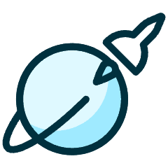 Space Rocket Earth Icon from Ultimate Duotone Set