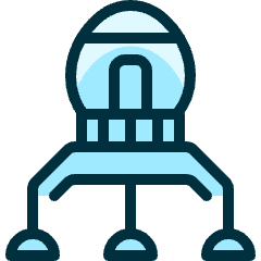 Space Ship Icon from Ultimate Duotone Set