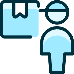 Delivery Package Person Icon from Ultimate Duotone Set