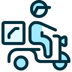 Delivery Person Motorcycle 1 Icon from Ultimate Duotone Set