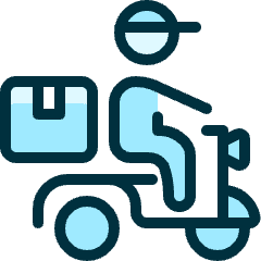 Delivery Person Motorcycle Icon from Ultimate Duotone Set