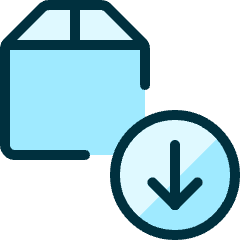 Shipment Download Icon from Ultimate Duotone Set