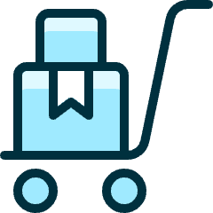Warehouse Cart Package Ribbon Icon from Ultimate Duotone Set