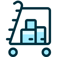 Warehouse Cart Packages 1 Icon from Ultimate Duotone Set