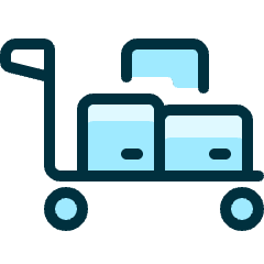 Warehouse Cart Packages Icon from Ultimate Duotone Set