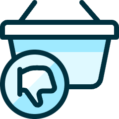 Shopping Basket Dislike Icon from Ultimate Duotone Set