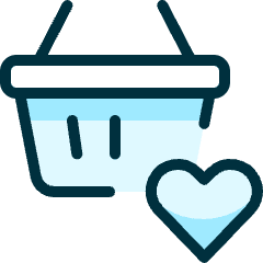 Shopping Basket Heart Icon from Ultimate Duotone Set