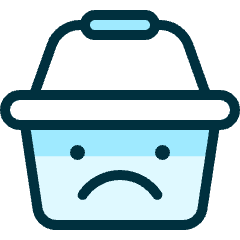 Shopping Basket Sad 1 Icon from Ultimate Duotone Set