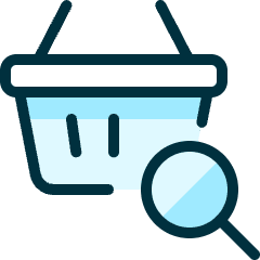 Shopping Basket Search Icon from Ultimate Duotone Set