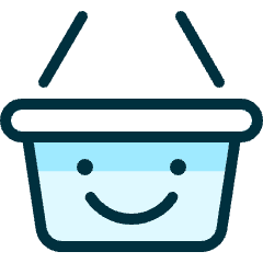 Shopping Basket Smile Icon from Ultimate Duotone Set