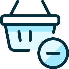 Shopping Basket Subtract Icon from Ultimate Duotone Set