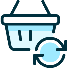 Shopping Basket Sync Icon from Ultimate Duotone Set