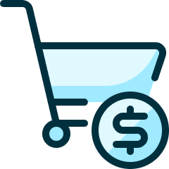 Shopping Cart Cash Icon from Ultimate Duotone Set
