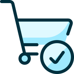 Shopping Cart Check Icon from Ultimate Duotone Set